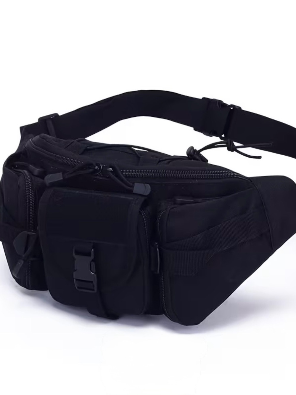 Black Tactical Waist Bag - Versatile Men’s Belt Pack